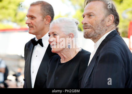 Venezia, Italia. Il 29 agosto, 2018. Carlo Gabriel Nero, Vanessa Redgrave, Franco Nero frequentare il 'primo uomo' premiere e apertura del settantacinquesimo Venice Film Festival presso il Palazzo del Cinema il 29 agosto 2018 a Venezia, Italia. Credito: Giovanni Rasimus/Media punzone ***Francia, Svezia, Norvegia, Denark, Finlandia, Stati Uniti d'America, Repubblica Ceca, Sud America solo***/Alamy Live News Foto Stock