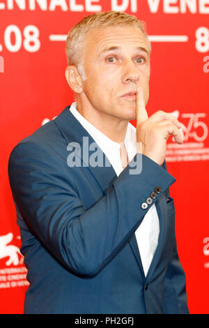 Venezia, Italia. Il 29 agosto, 2018. Christoph Waltz assiste la giuria photocall durante il 75° Festival del Cinema di Venezia il 29 agosto 2018 a Venezia, Italia. Credito: Giovanni Rasimus/Media punzone ***Francia, Svezia, Norvegia, Denark, Finlandia, Stati Uniti d'America, Repubblica Ceca, Sud America solo***/Alamy Live News Foto Stock