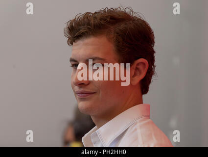 Tye Sheridan al photocall per il film la montagna al settantacinquesimo Festival del Cinema di Venezia, giovedì 30 agosto 2018, Venezia Lido, Italia. Foto Stock