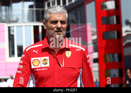 Monza, Italia. Il 30 Agosto , 2018. Ferrari Team Principal Maurizio Arrivabene nel paddock durante il Gran Premio di Formula Uno di credito Italia: Marco Canoniero/Alamy Live News Foto Stock