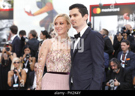 Olivia Hamilton e Damien Chazelle frequentando il 'primo uomo' premiere al settantacinquesimo Venice International Film Festival presso il Palazzo del Cinema il 29 agosto 2018 a Venezia, Italia | Verwendung weltweit Foto Stock