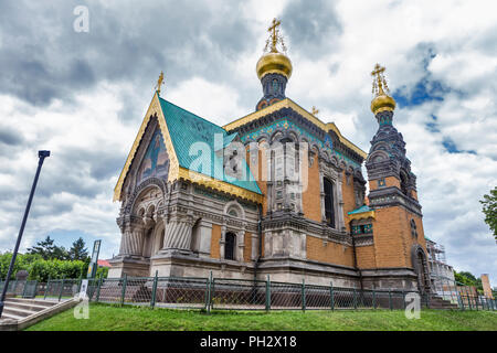 La cappella russa (1899), Mathildenhohe, Darmstadt, Hesse, Germania Foto Stock