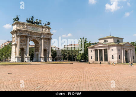 Triumphbogen Arco della Pace, Mailand, Lombardei, Italien | arco di Triumphal Arco della Pace, Milano, Lombardia, Italia, Europa Foto Stock