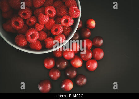 Lampone e ciliegia prugna Foto Stock