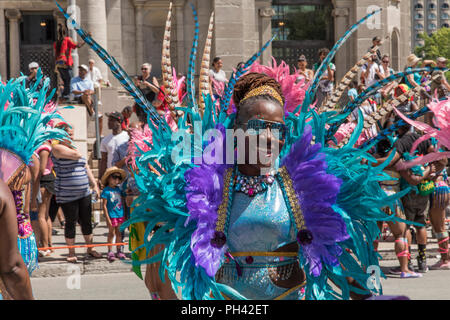 Canada, Québec, Montreal, Carifiesta 2018, parata dei Caraibi e carnevale Foto Stock