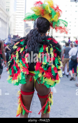 Canada, Québec, Montreal, Carifiesta 2018, parata dei Caraibi e carnevale Foto Stock