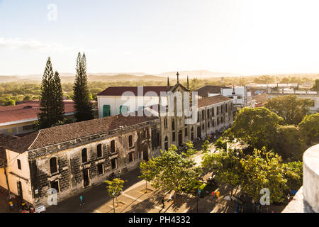 Una tipica vista in Leon Nicaragua Foto Stock