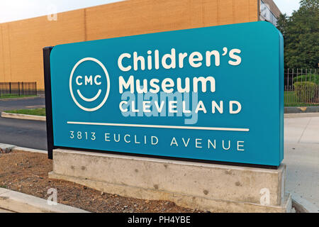 Il Children's Museum Cleveland ha aperto la sua nuova struttura nella storica residenza di Stager-Beckwith nel 2017 in Euclid Avenue nel quartiere di Midtown. Foto Stock