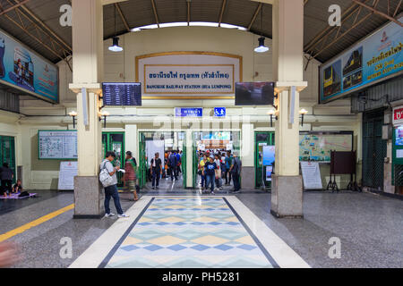 Bangkok, Tailandia - 20 Luglio 2018: Bangkok stazione ferroviaria Foto Stock