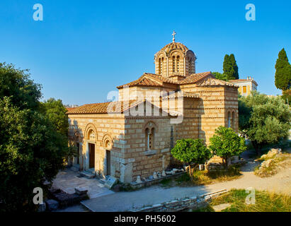 Chiesa dei Santi Apostoli, chiesa cristiana situato all'Antica Agorà di Atene. Regione Attica, Grecia. Foto Stock