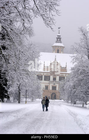 Palazzo Eggenberg (Schloss Eggenberg) a Graz, in Austria. Il palazzo è il più importante palazzo barocco in Stiria e viene elencato sul patrimonio mondiale Foto Stock