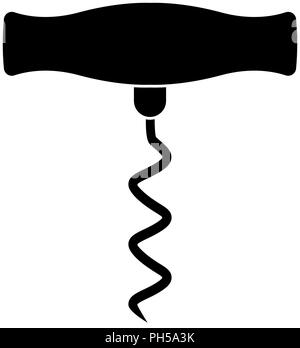 Struttura di cavatappi. Disegno nero Illustrazione Vettoriale