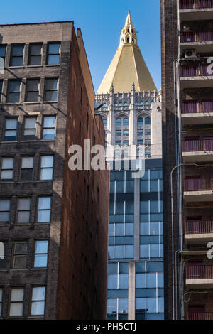 New York Life Building cupola dorata, NYC, STATI UNITI D'AMERICA Foto Stock