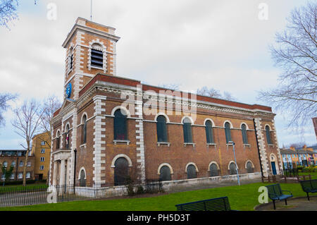 Esterno della chiesa di S. Matteo in Spitalfields, Londra. Foto Stock