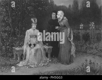 'La regina Isabella e il suo Signore (re Richard II)', C1870. Artista: Sherratt T. Foto Stock