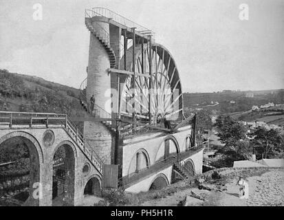 "Laxey ruota, Isola di Man', C1896. Artista: Chester Vaughan. Foto Stock