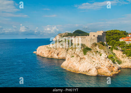 Fort Lovrjenac (St. Lawrence) in Dubrovnik, Croazia, Costa adriatica Foto Stock