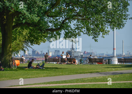 Altonaer Aussichtsplattform Balkon, Altona Amburgo, Deutschland Foto Stock