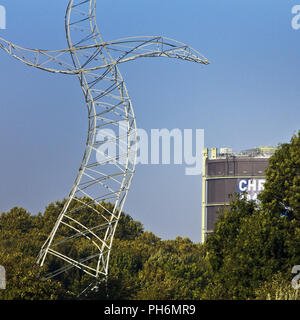 Artwork Zauberlehrling di fronte al gasometro Foto Stock