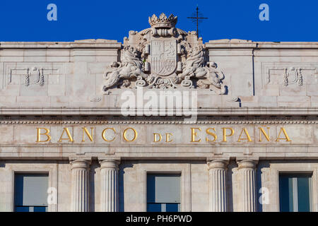 SANTANDER, Spagna - 31 ottobre 2013. Banca di Spagna è un edificio situato a Santander (Cantabria). Santander su ottobre 31, 2013 Foto Stock