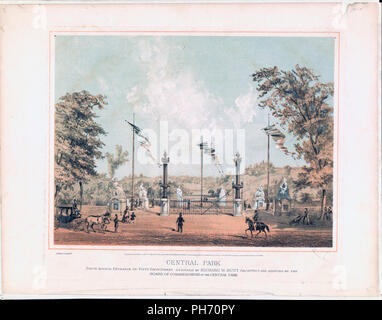 Central Park, sesta Avenue ingresso Foto Stock