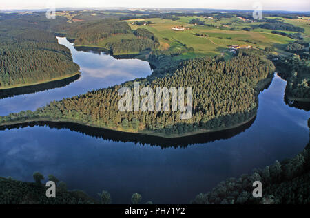Vista aerea, Ennepe serbatoio, Breckerfeld,Germania Foto Stock