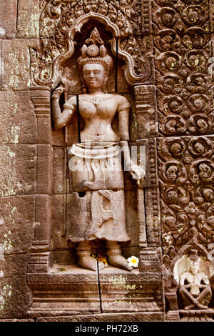 Rock carving di apsara Foto Stock