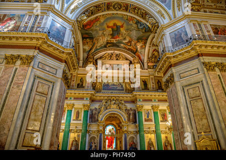 Altare nella cattedrale di San Isacco. San Pietroburgo, Foto Stock