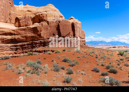 Incredibili rocce nel Parco Nazionale di Arches Foto Stock