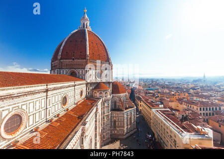 Vista della cattedrale di Santa Maria del Fiore a Firenze Foto Stock