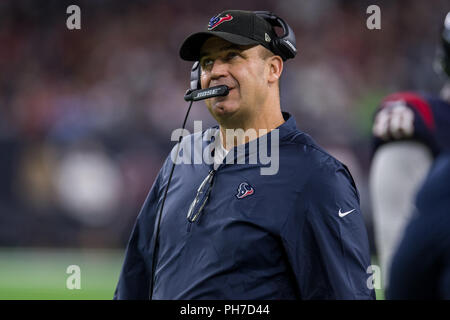 Houston, Stati Uniti d'America. Il 30 agosto 2018. Agosto 30, 2018: Houston Texans head coach Bill O'Brien durante il quarto trimestre di preseason NFL partita di calcio tra i Texans di Houston e Dallas Cowboys a NRG Stadium di Houston, TX. I Texans hanno vinto il gioco 14 a 6.Trask Smith/CSM Credito: Cal Sport Media/Alamy Live News Foto Stock