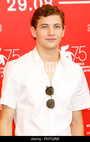 Venezia, Italia. Il 30 agosto, 2018. Tye Sheridan assiste la "montagna" photocall durante il settantacinquesimo Venice Film Festival presso il Palazzo del Casinò su agosto 30, 2018 a Venezia, Italia. Credito: Giovanni Rasimus/Media punzone ***Francia, Svezia, Norvegia, Denark, Finlandia, Stati Uniti d'America, Repubblica Ceca, Sud America solo***/Alamy Live News Foto Stock