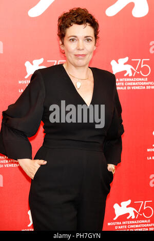 Venezia, Italia. Il 30 agosto, 2018. Olivia Colman assiste il "favorito" photocall durante il settantacinquesimo Venice Film Festival presso il Palazzo del Casinò su agosto 30, 2018 a Venezia, Italia. Credito: Giovanni Rasimus/Media punzone ***Francia, Svezia, Norvegia, Denark, Finlandia, Stati Uniti d'America, Repubblica Ceca, Sud America solo***/Alamy Live News Foto Stock
