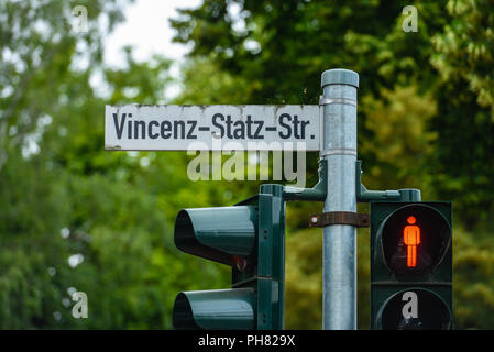 Anschlagsort Hanns Martin Schleyer, Vincenz-Statz-Strasse, Braunsfeld, Koeln, Nordrhein-Westfalen, Deutschland Foto Stock