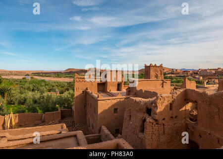 Residence la Kasbah Ait Benhaddou, Alto Atlante, Ksar Ait Benhaddou, provincia di Ouarzazate, Souss-Massa-Draâ, Marocco Foto Stock