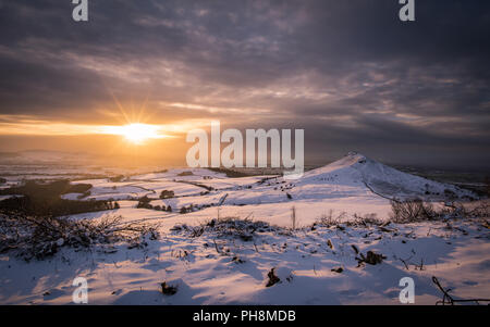 Roseberry Topping in inverno Foto Stock