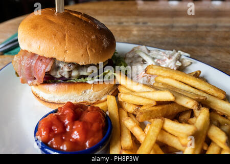 Hamburger al formaggio Foto Stock