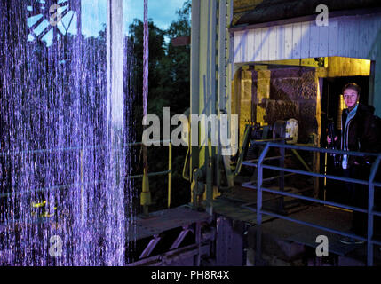 Vecchia barca Henrichenburg lift, Extraschicht evento Foto Stock