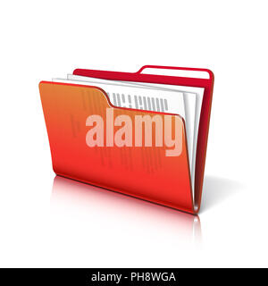Cartella con le carte. Foto Stock