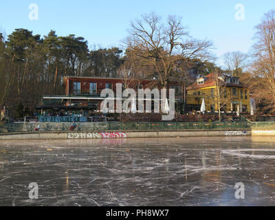 Fischerhuette, Schlachtensee, Zehlendorf, Berlino, Deutschland Foto Stock