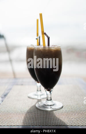 Caffè ghiacciato con latte Foto Stock