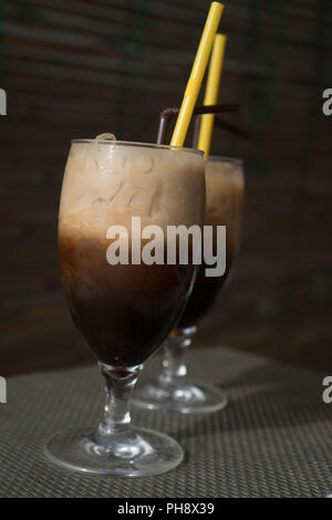 Caffè ghiacciato con latte Foto Stock