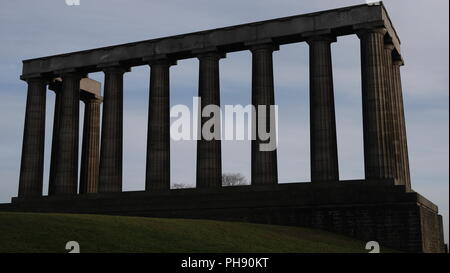 Monumento Nazionale a Calton Hill, Edimburgo, Scozia Foto Stock