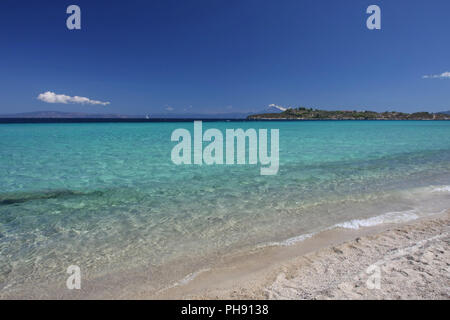 Beauriful sfumature di colore blu e verde sulla spiaggia Foto Stock