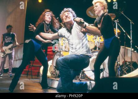 "Tubi", amerikanische Rockband, bei einem Konzert in München, Deutschland 1983. American rock band "tubi" performing live a Monaco di Baviera, Germania Foto Stock