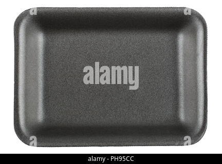 Nero a svuotare il vassoio per alimenti Foto Stock