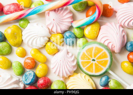 Un assortimento di Jelly Beans confine con copyspace Foto Stock
