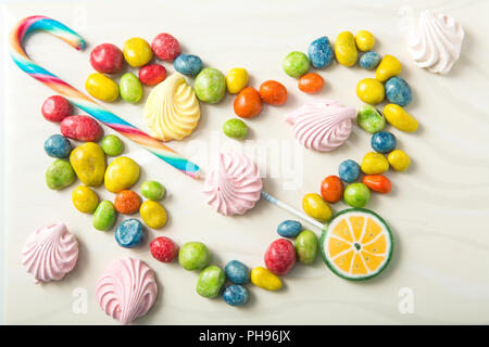 Un assortimento di Jelly Beans confine con copyspace Foto Stock