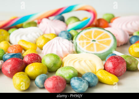 Un assortimento di Jelly Beans confine con copyspace Foto Stock