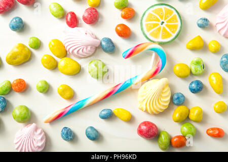 Un assortimento di Jelly Beans confine con copyspace Foto Stock